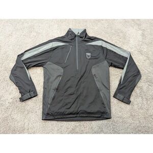 Antigua Pullover Mens Small Sweatshirt‎ Long Sleeve 1/4 Zip Golf Black